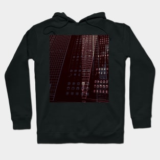 Outline skyscrapers light and shadow Hoodie